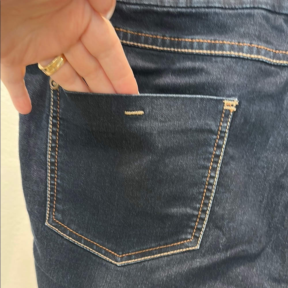 Peck & Peck Dark Blue Jean Stretch Denim Shorts - Picture 9 of 9